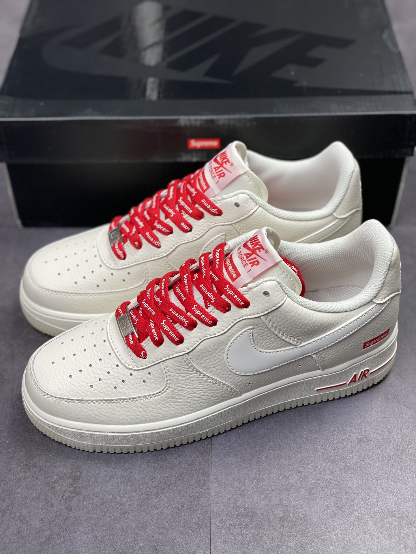 230 Supreme Nike Air Force 1 Low 07 联名白红SU0220-001