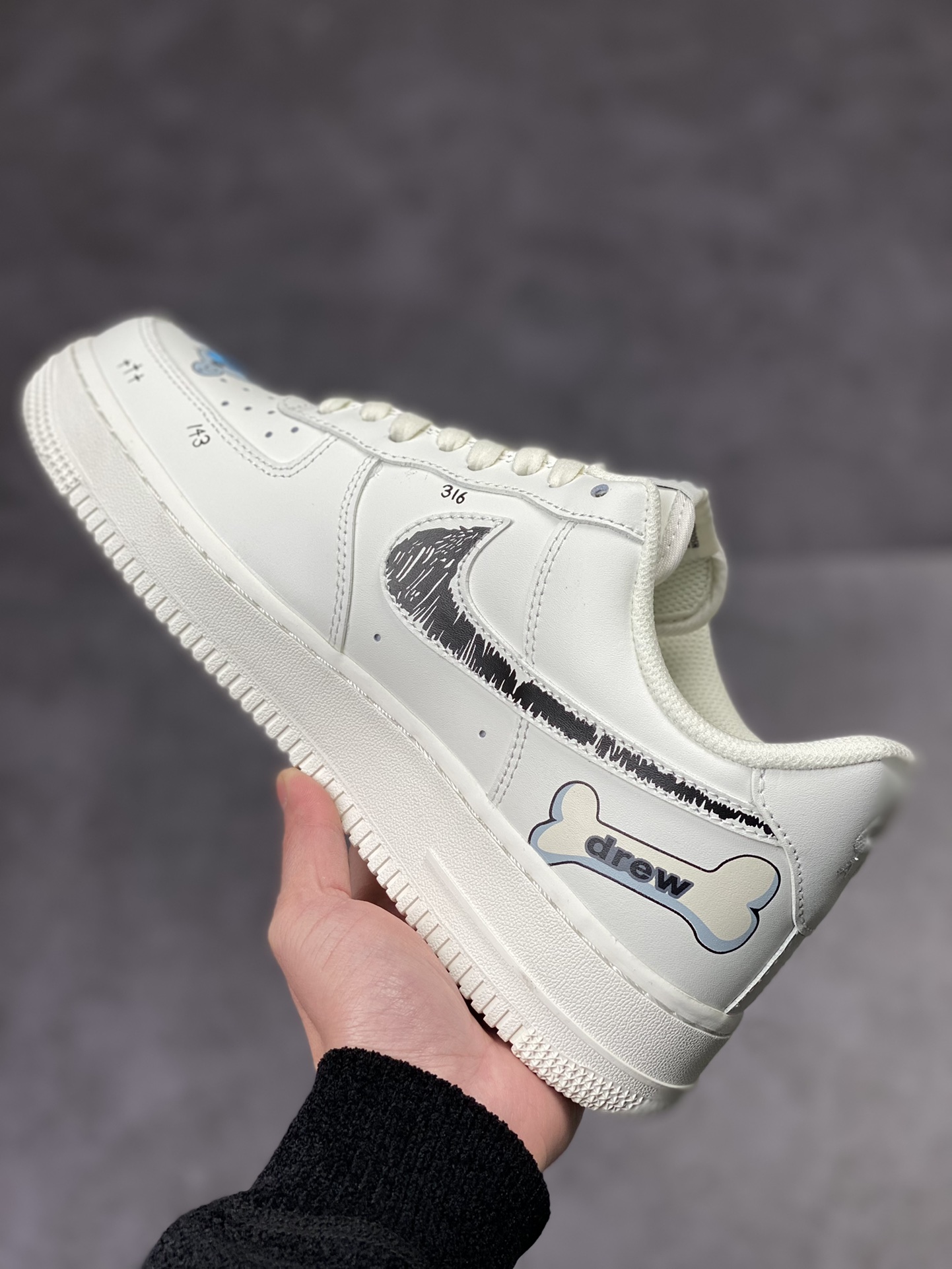 250 Nike Air Force 1 Low 07 “drew” 涂鸦 CW2288-663