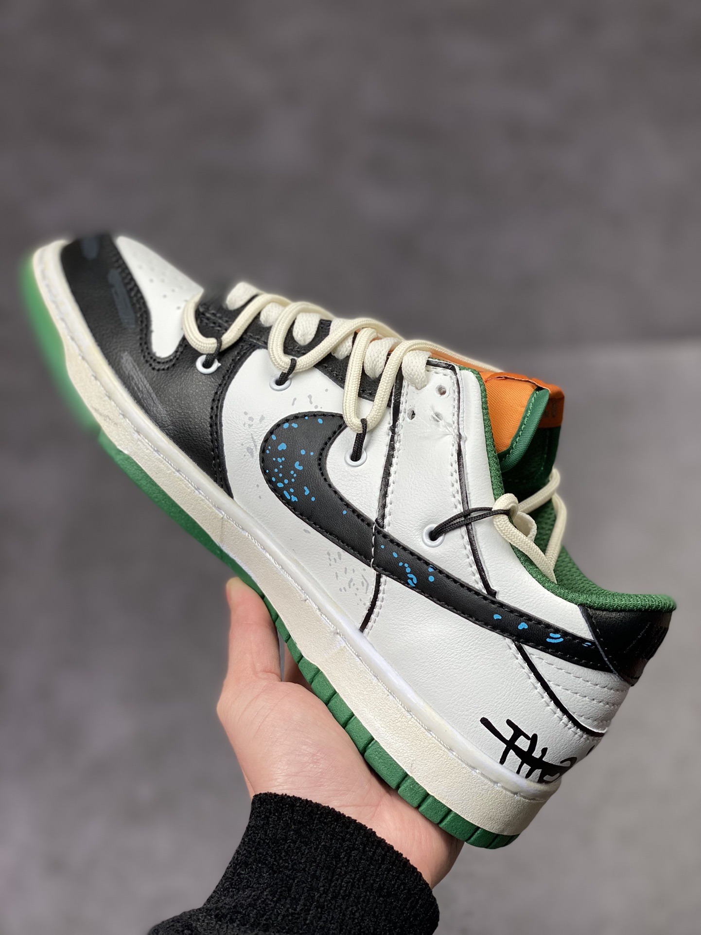 190 NIKE SB Dunk Low 白绿涂鸦绑带 性价比天花板 尝鲜先行版 原装头层材料DD1391 300