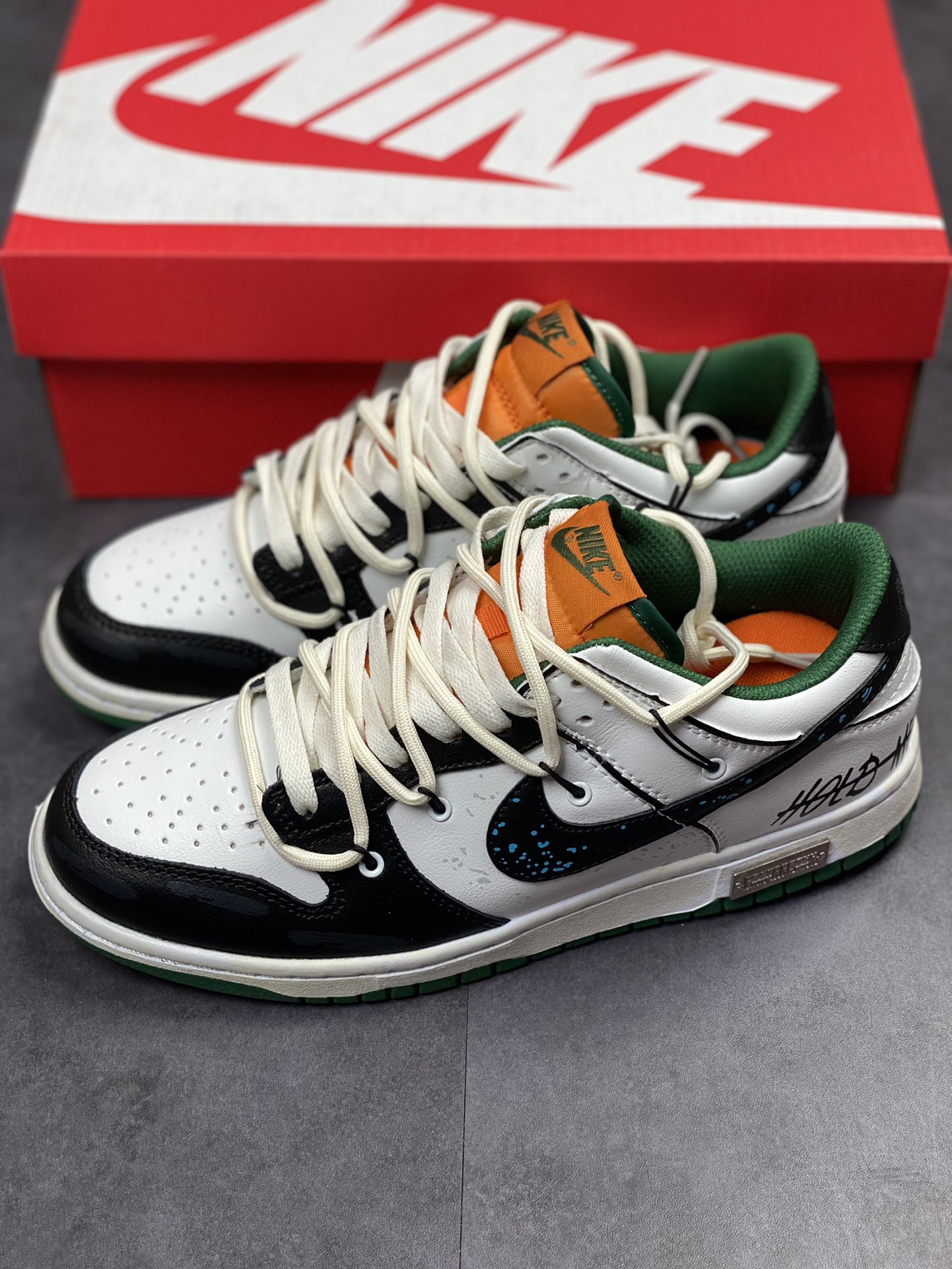190 NIKE SB Dunk Low 白绿涂鸦绑带 性价比天花板 尝鲜先行版 原装头层材料DD1391 300