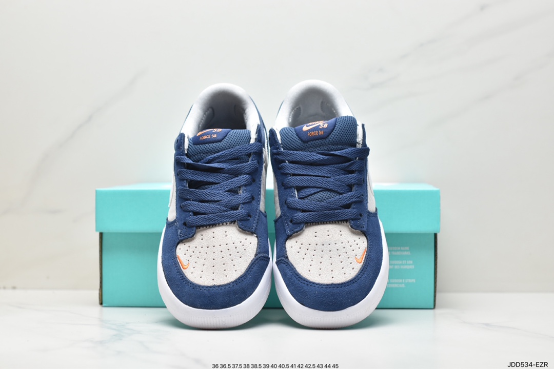 120 全新耐克Nike SB Force 58”Navy/Grey/White/Red”SB空军58系列低帮“海军蓝灰白红”CZ2959-403