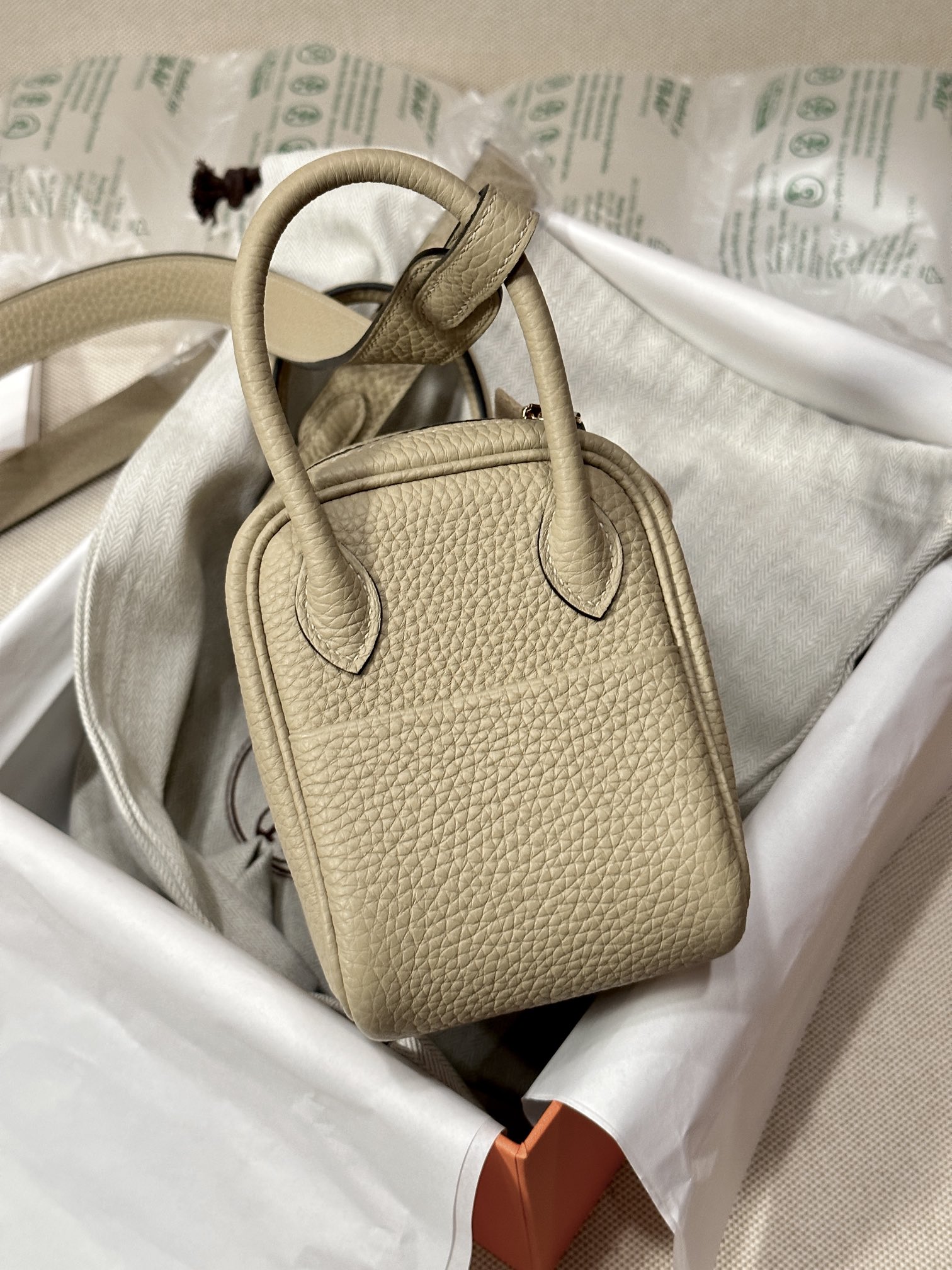 Hermes Lindy Beige mini shoulder everyday