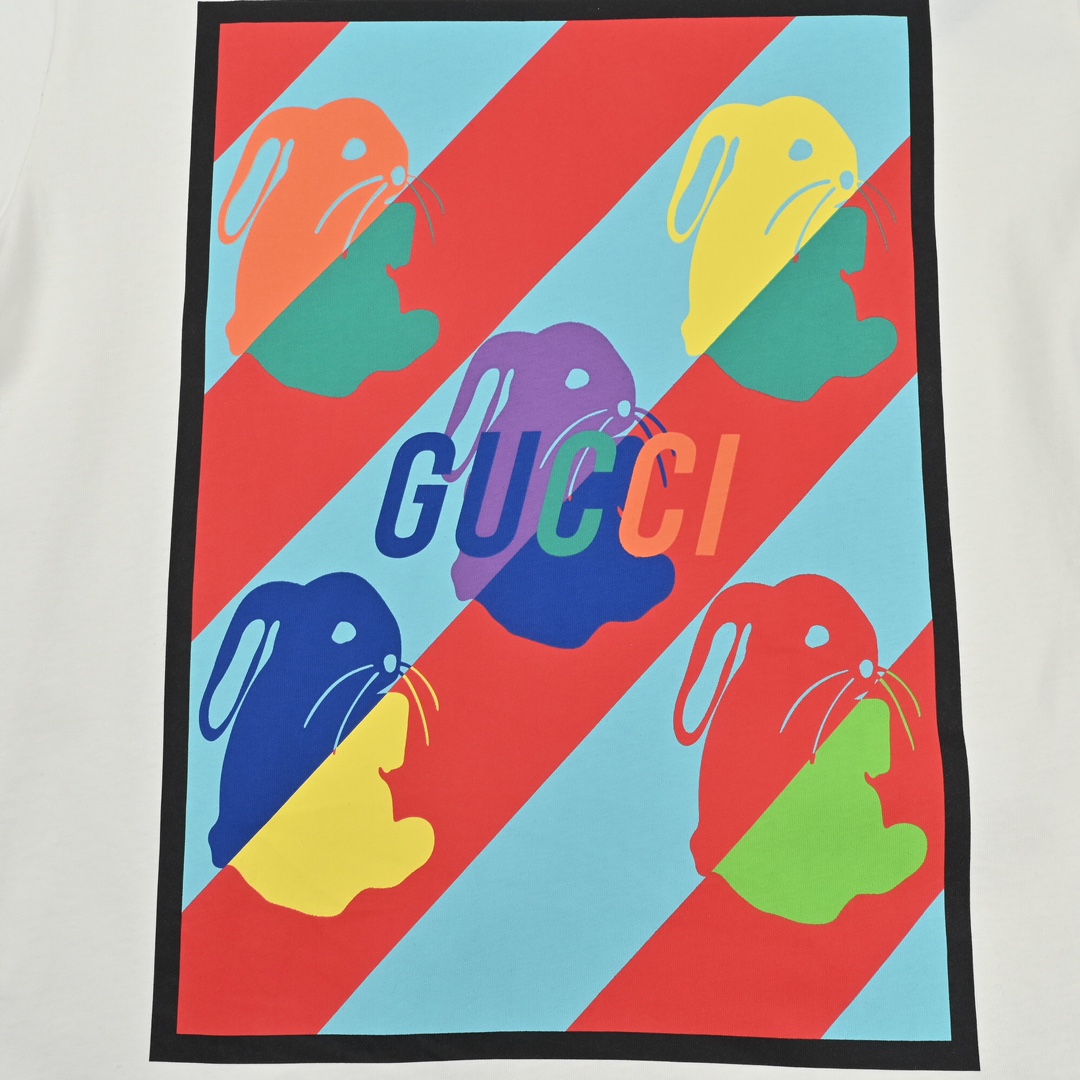 170 Gucci 古驰 兔年限定印花短袖