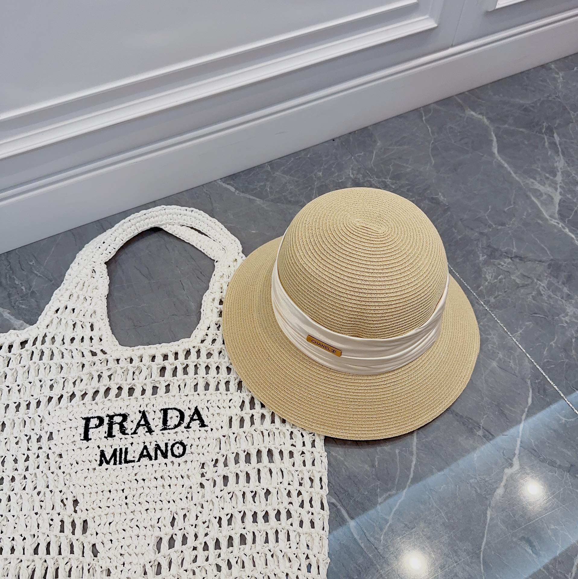 [Chanel Hats]Not packaged CHANEL CHANEL 2025 SpringSummer New Sun Hat Topper