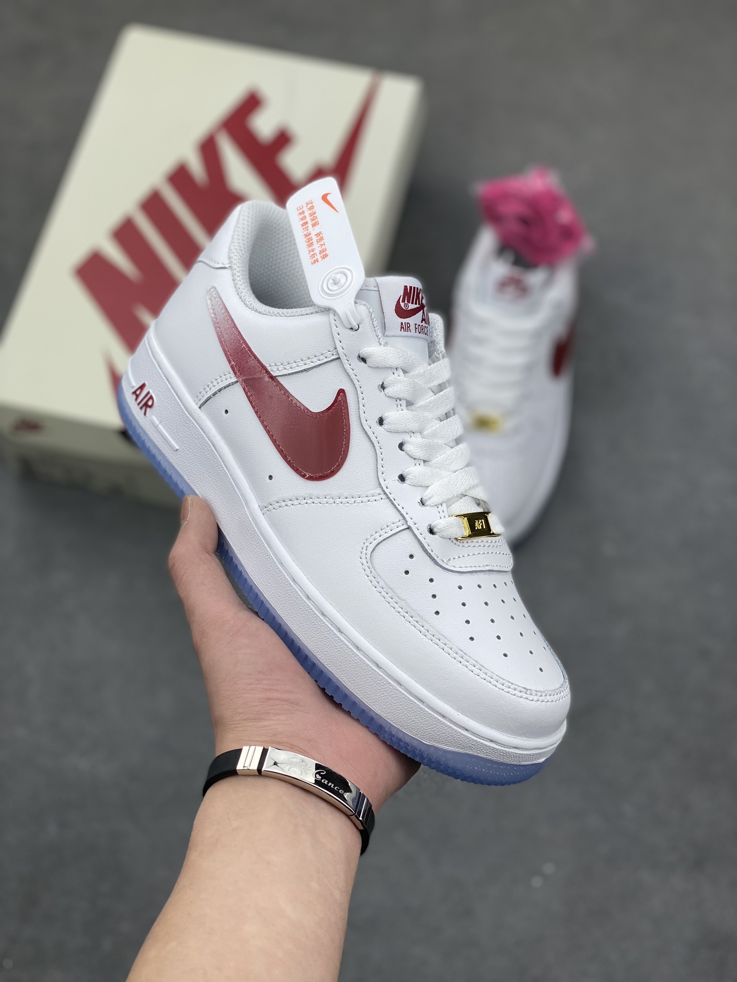 Nike Air Force 1 Low '07 'Gradient Red' Casual Sneakers