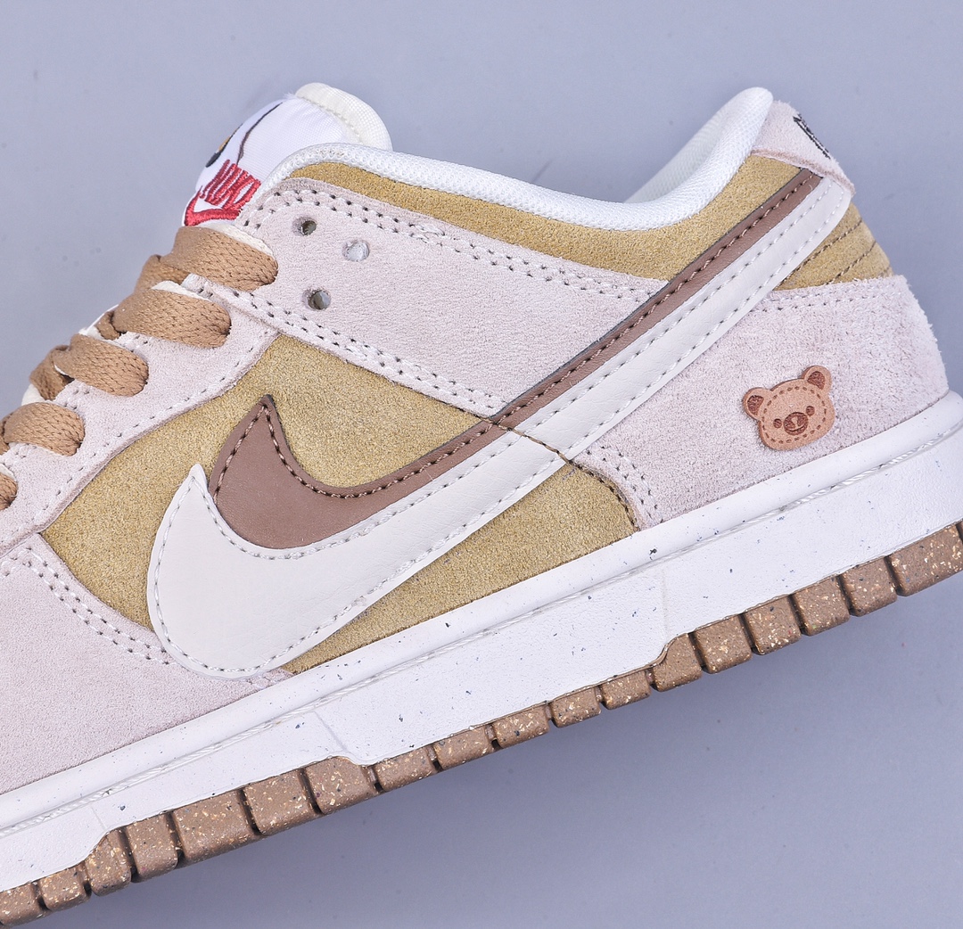 220 史诗级性价比NK Dunk Low SE 85 双钩复古休闲板鞋 白棕小熊 DO9457-113