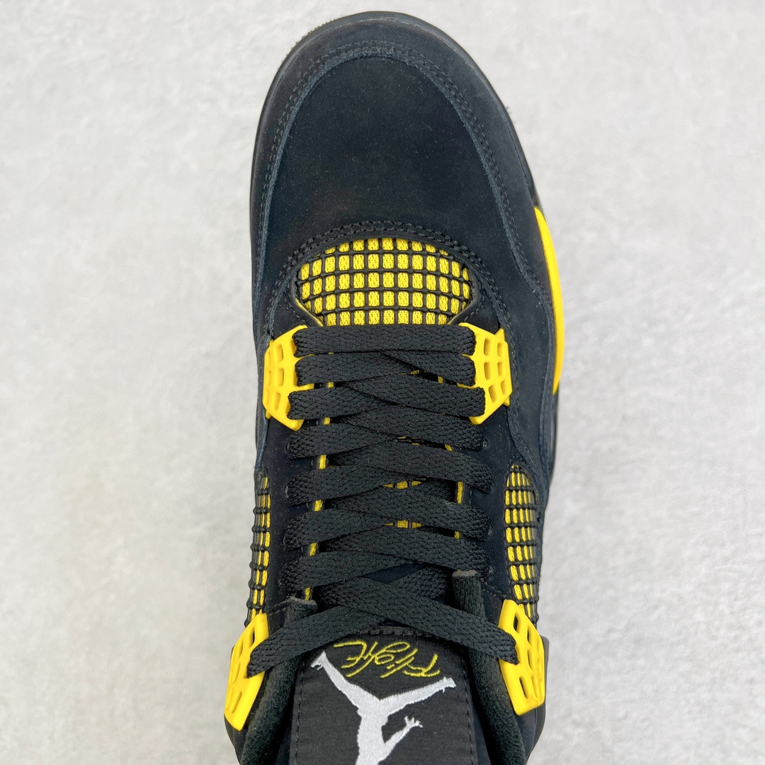 图片[4]-＃K版纯原 Air Jordan AJ4 Retro 黑黄雷公 DH6927-017 全新升级改良 原鞋原楦原纸板同源开发 完美呈现乔4的版型 内侧正确双色网格 还原细节 原厂皮料 正确气垫颜色 正确网格工艺 正确拉帮工艺 全鞋原装材料制作 原档案原模具打造 支持全方位与正品对比 尺码：40 40.5 41 42 42.5 43 44 44.5 45 46 47.5-选品中心