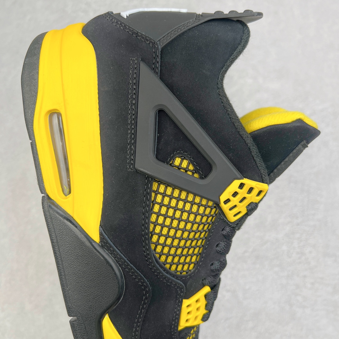 图片[6]-＃K版纯原 Air Jordan AJ4 Retro 黑黄雷公 DH6927-017 全新升级改良 原鞋原楦原纸板同源开发 完美呈现乔4的版型 内侧正确双色网格 还原细节 原厂皮料 正确气垫颜色 正确网格工艺 正确拉帮工艺 全鞋原装材料制作 原档案原模具打造 支持全方位与正品对比 尺码：40 40.5 41 42 42.5 43 44 44.5 45 46 47.5-选品中心