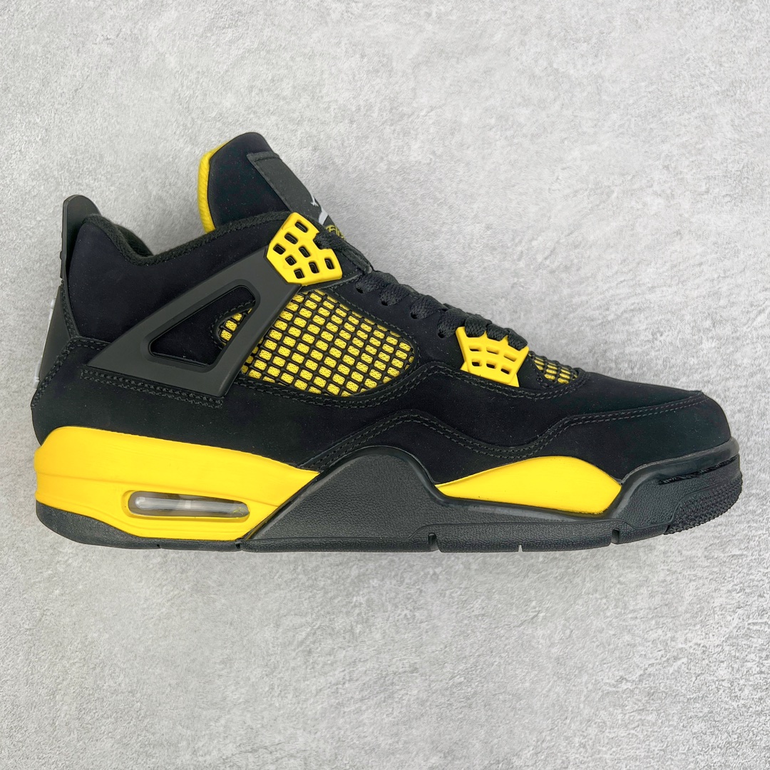＃K版纯原 Air Jordan AJ4 Retro 黑黄雷公 DH6927-017 全新升级改良 原鞋原楦原纸板同源开发 完美呈现乔4的版型 内侧正确双色网格 还原细节 原厂皮料 正确气垫颜色 正确网格工艺 正确拉帮工艺 全鞋原装材料制作 原档案原模具打造 支持全方位与正品对比 尺码：40 40.5 41 42 42.5 43 44 44.5 45 46 47.5-选品中心