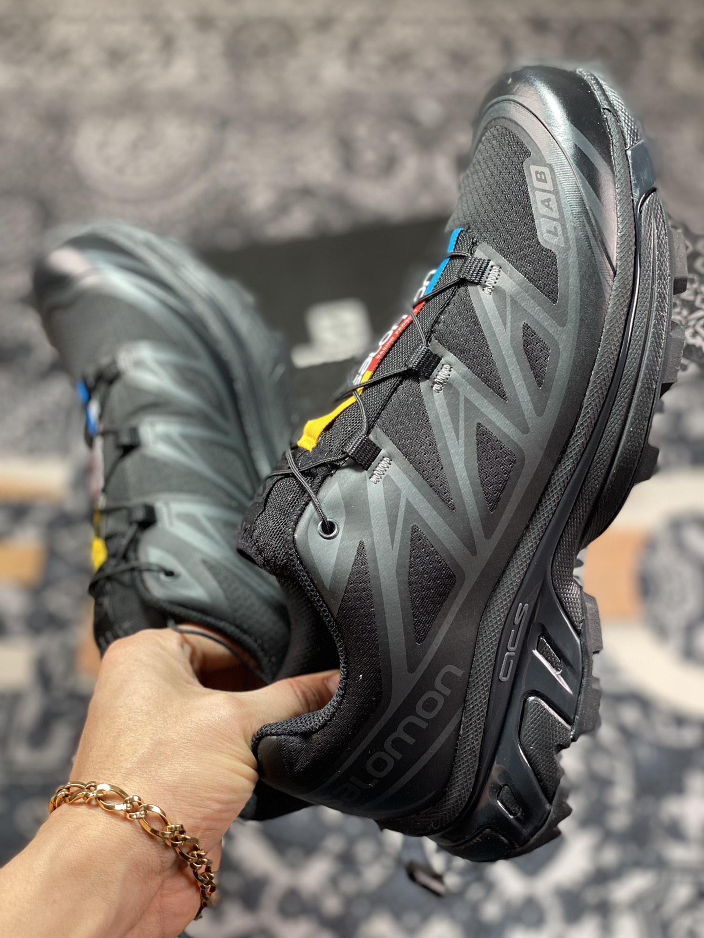 Salomon XT-6 Skyline series low-top urban off-road functional breathable casual sports shoes ”All Black Warrior” 410866-31