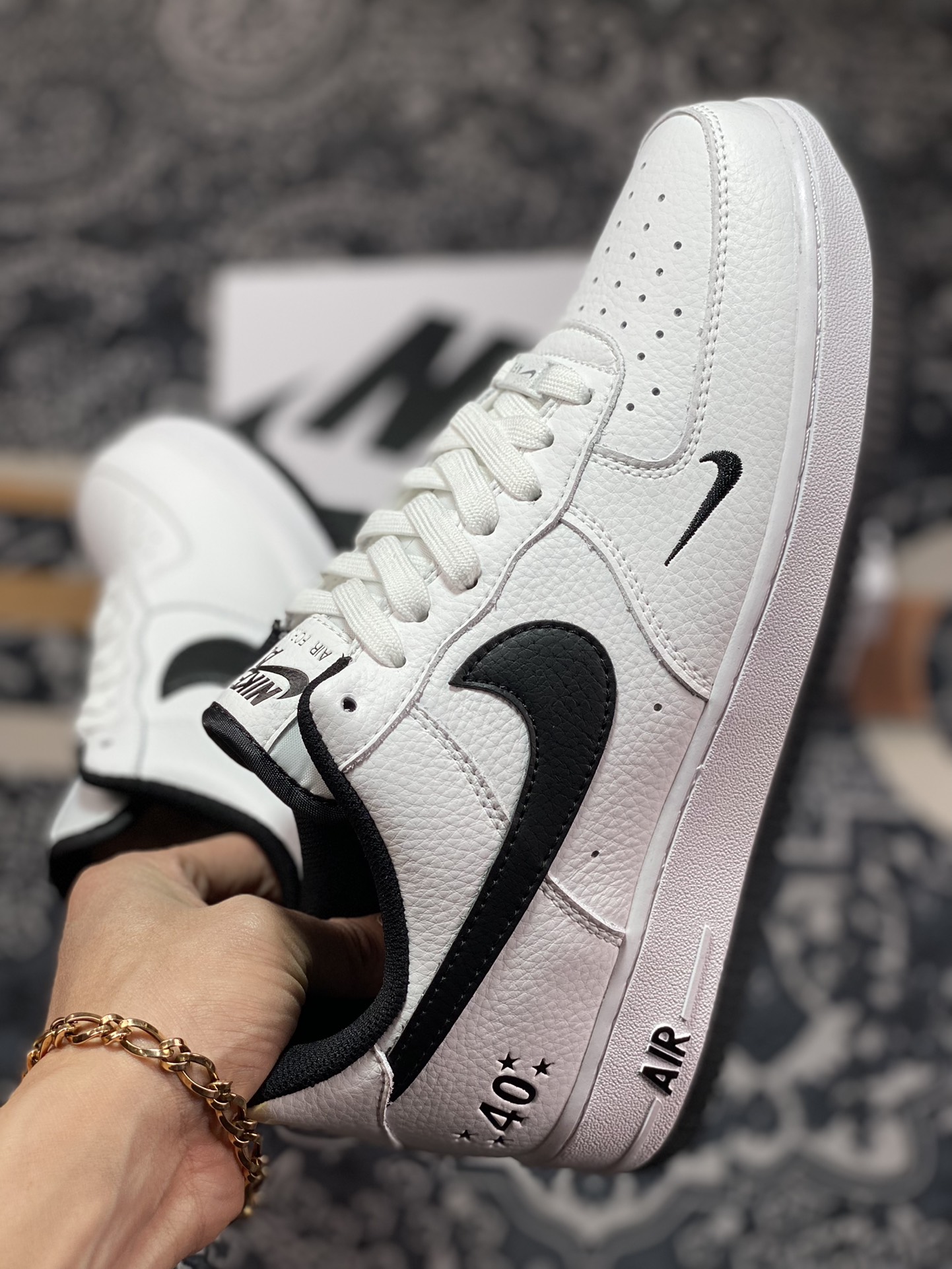 240 Nike Air Force 1'07”40th Anniversary/White Black”空军一号MN5263-127