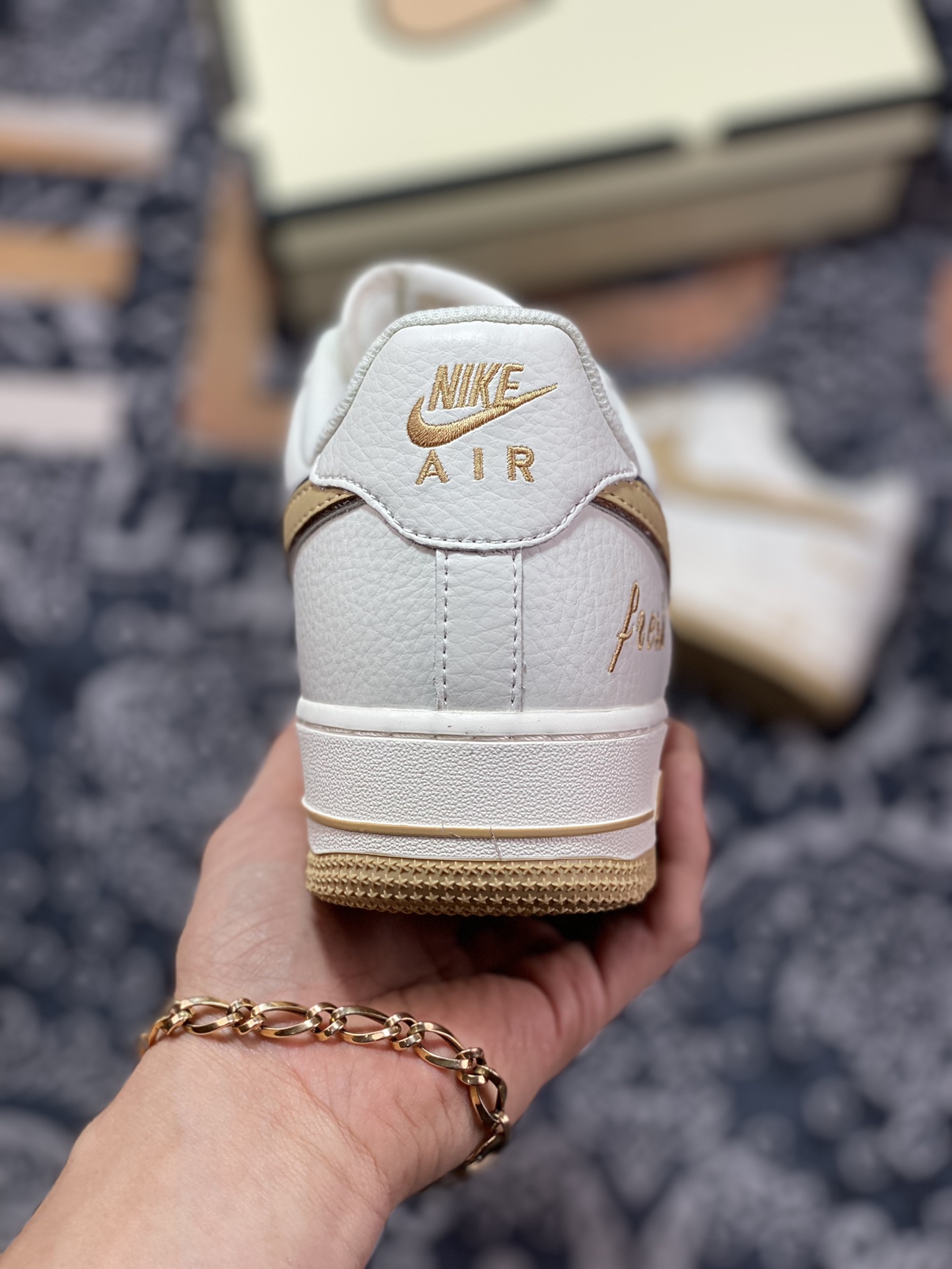 260 Nike Air Force 1’07 Low”White/Brown/Silver”空军一号“皮革白浅棕小钩”BM1996-055