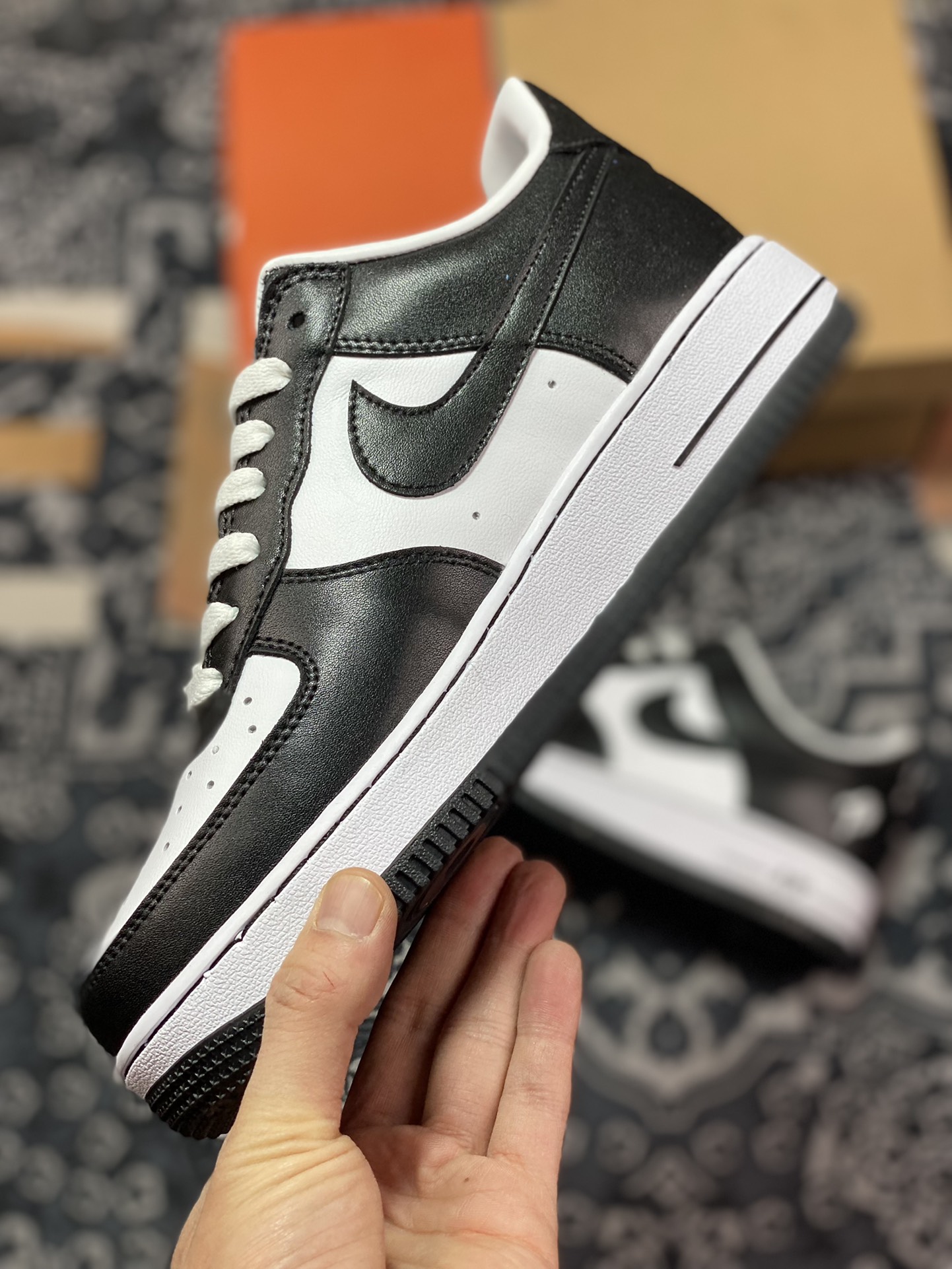 200 Nike Air Force 1’07 Low”Black/White”空军一号经典低帮“黑白熊猫TS刺绣”CN2405-001
