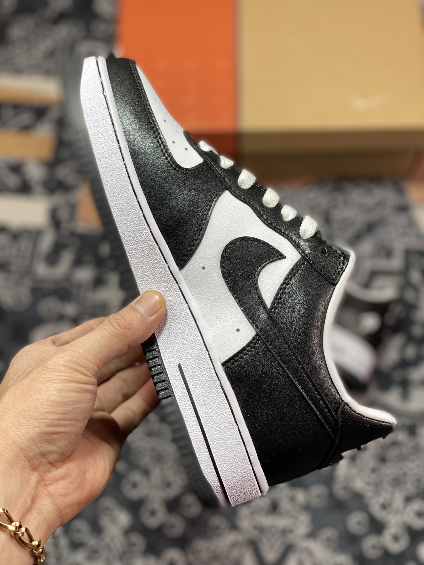 200 Nike Air Force 1’07 Low”Black/White”空军一号经典低帮“黑白熊猫TS刺绣”CN2405-001