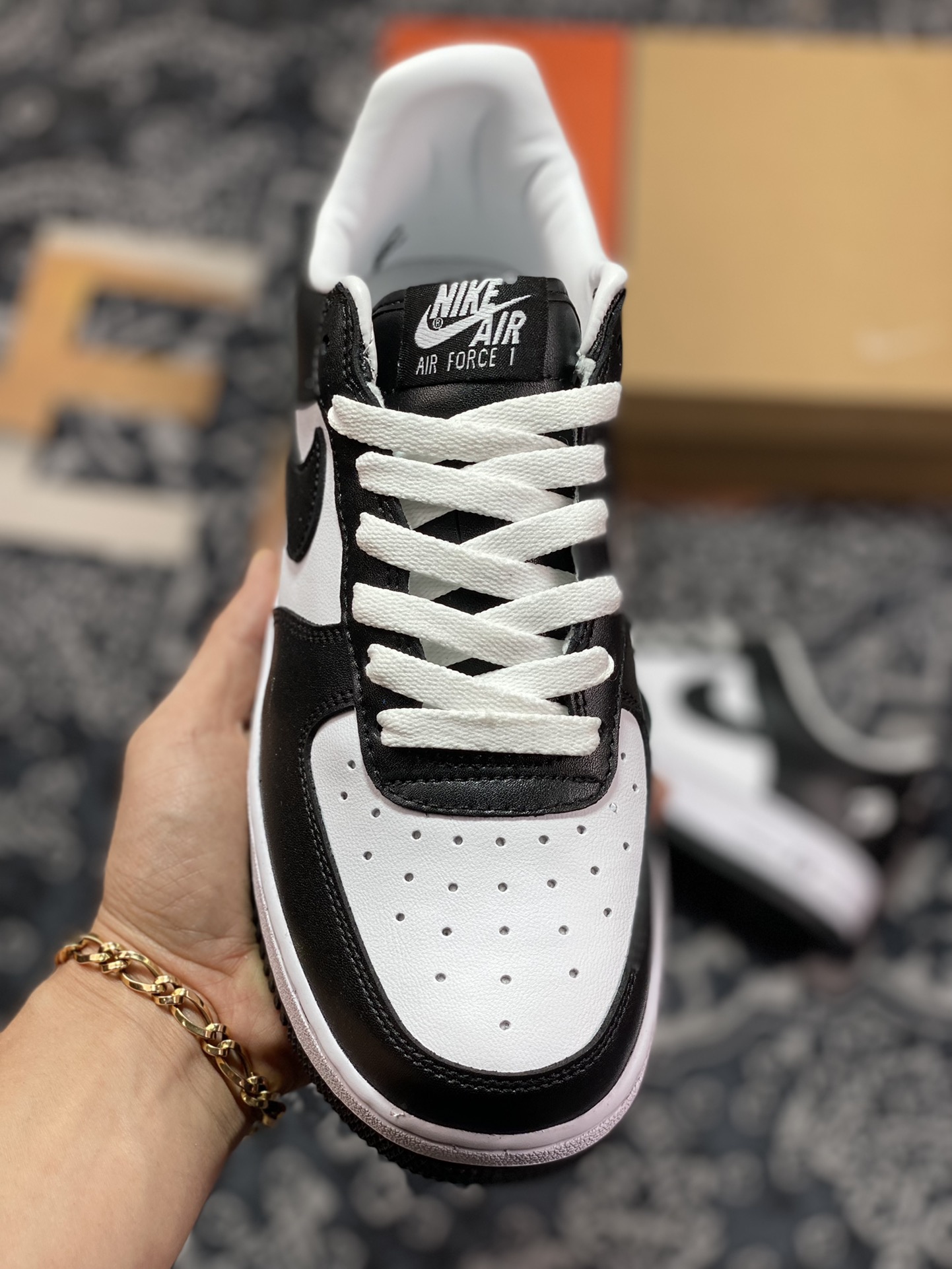 200 Nike Air Force 1’07 Low”Black/White”空军一号经典低帮“黑白熊猫TS刺绣”CN2405-001