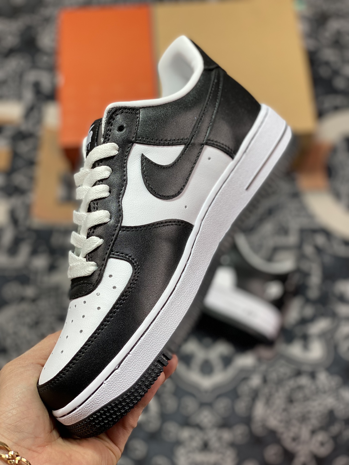 200 Nike Air Force 1’07 Low”Black/White”空军一号经典低帮“黑白熊猫TS刺绣”CN2405-001
