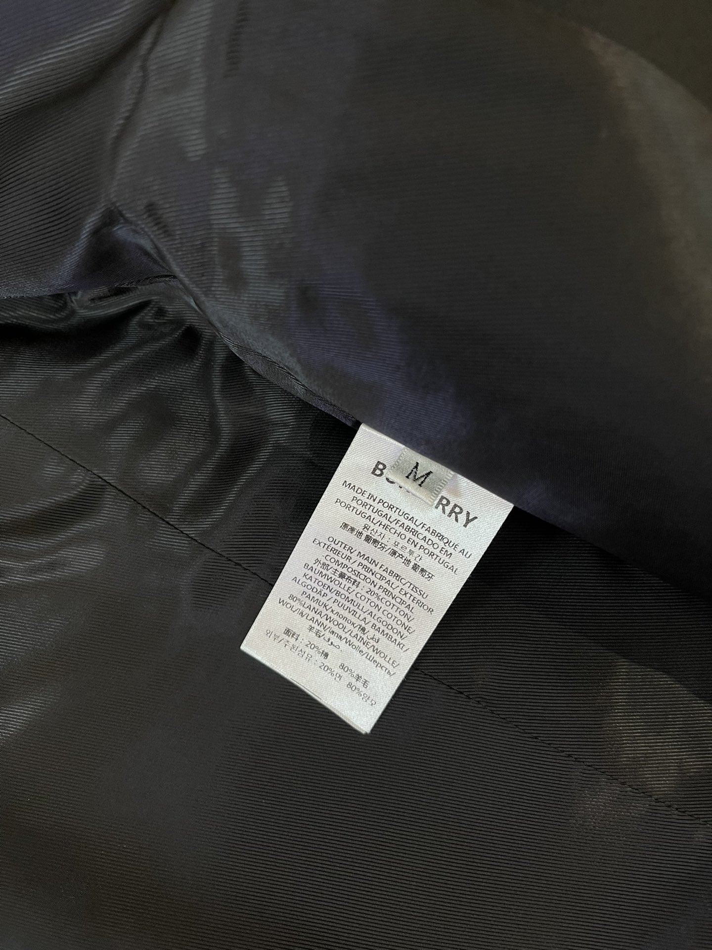23683#新款西装外套Burberry专柜顶级货80%羊毛面料西装外套黑色蓝色SMLXL