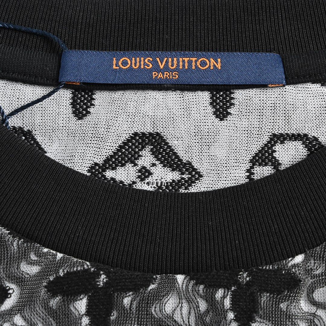 Louis Vuitton/路易威登 23ss 双层网纱提花老花短袖