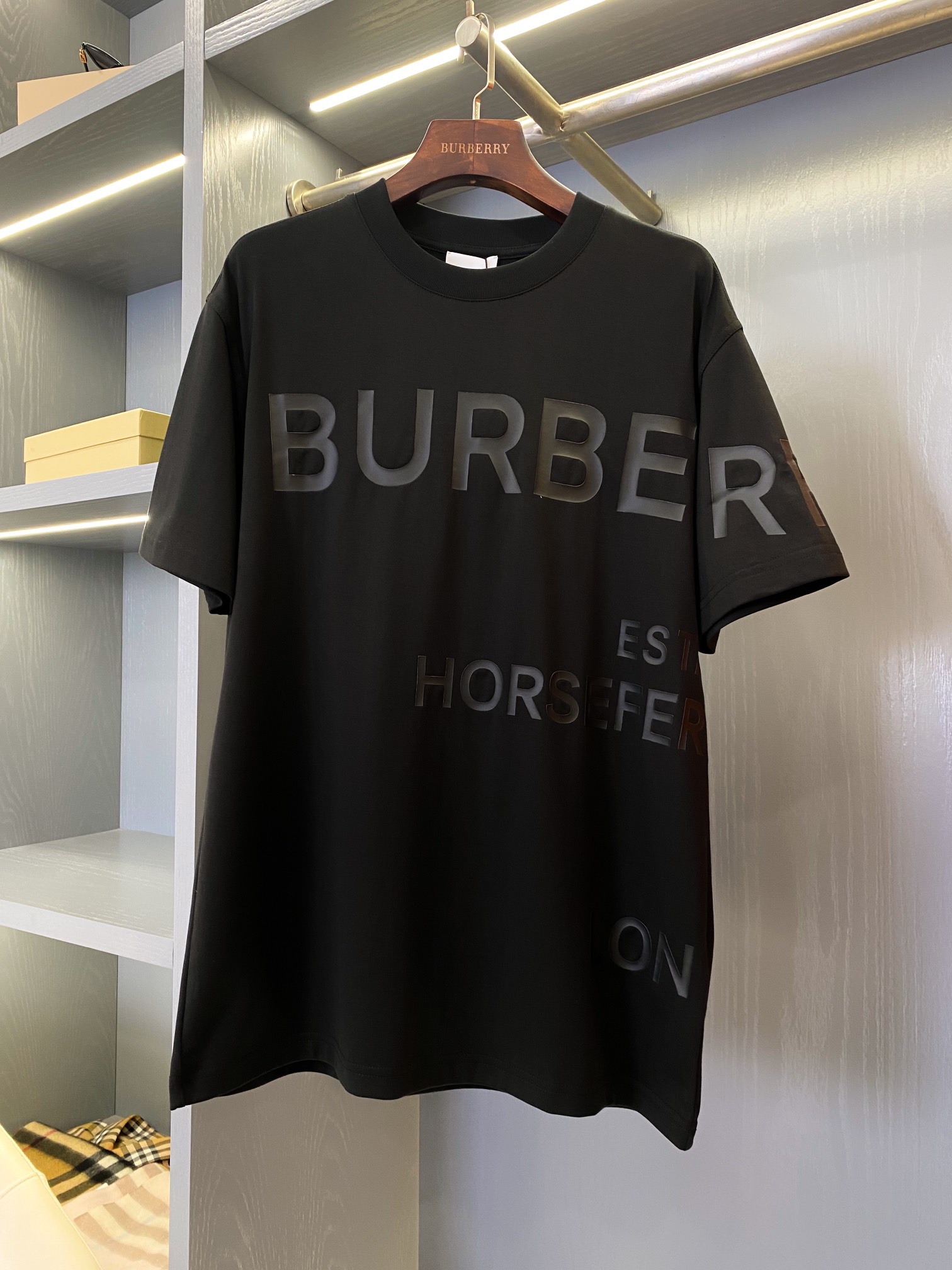 Burberry Clothing T-Shirt Printing Cotton Horseferry Casual