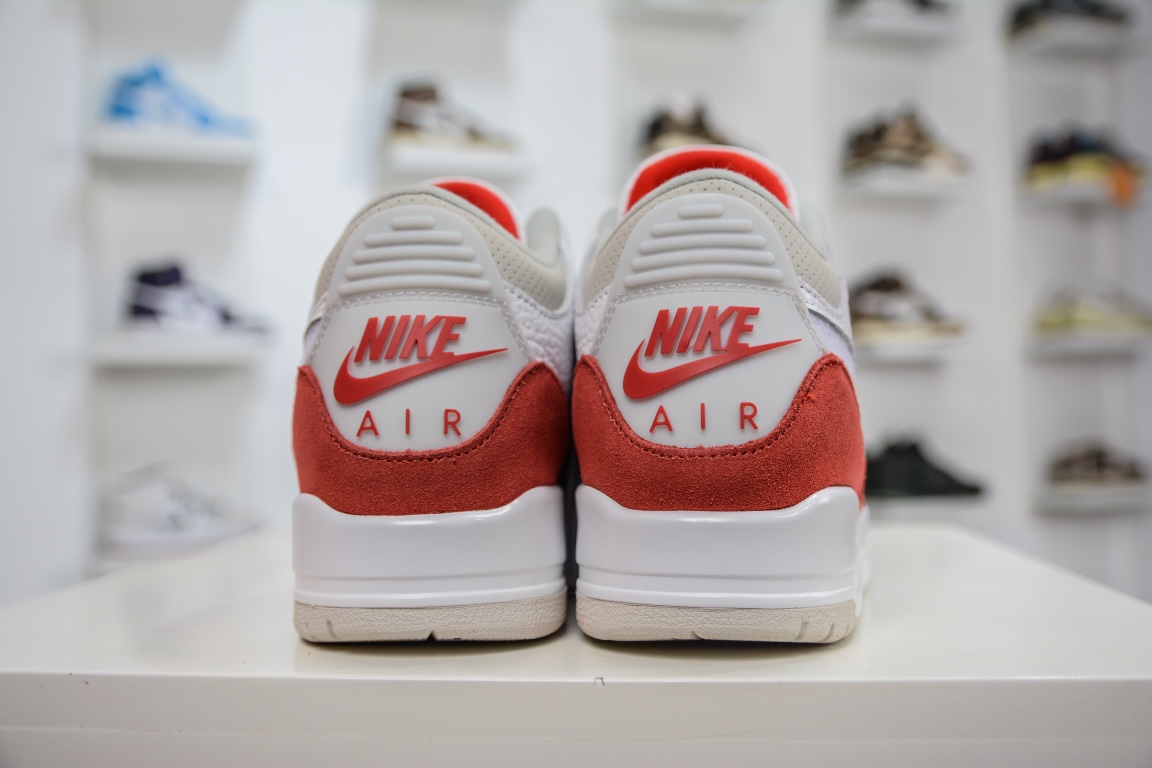 300 Air Jordan 3 Retro 白红换勾 最高工艺复刻  CJ0939-100