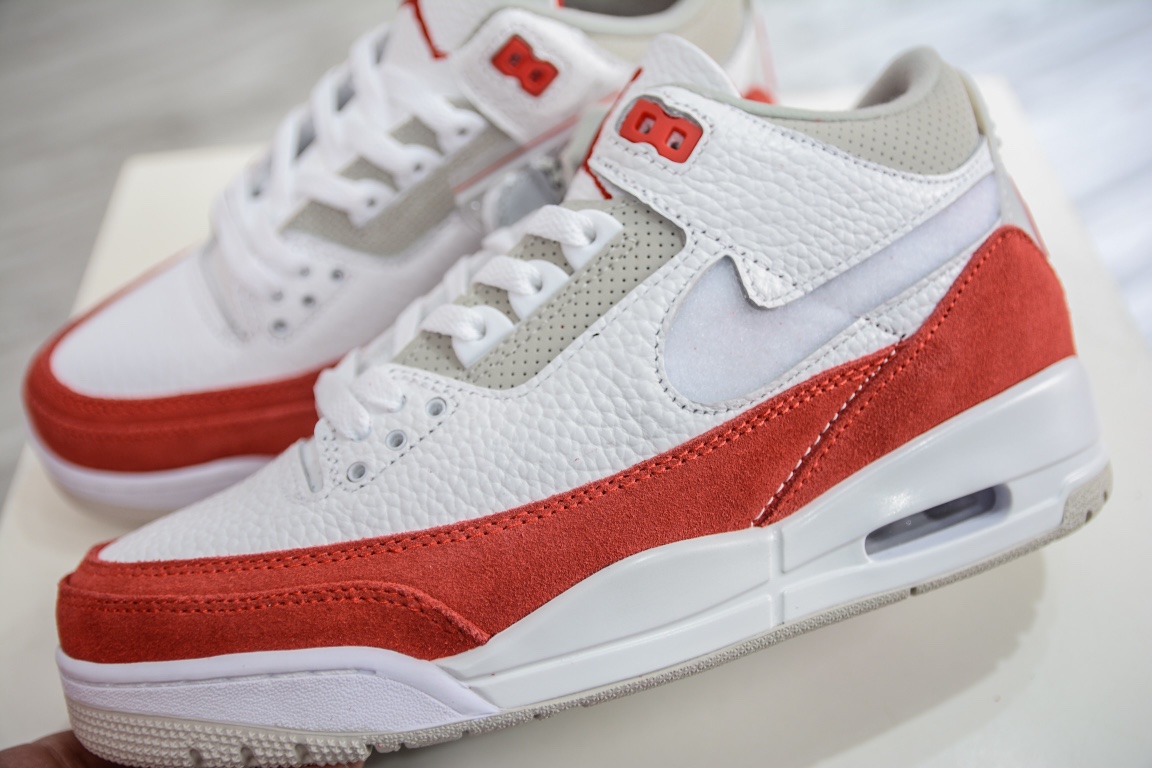 300 Air Jordan 3 Retro 白红换勾 最高工艺复刻  CJ0939-100