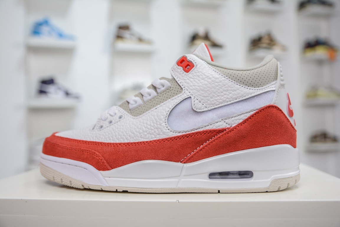 300 Air Jordan 3 Retro 白红换勾 最高工艺复刻  CJ0939-100