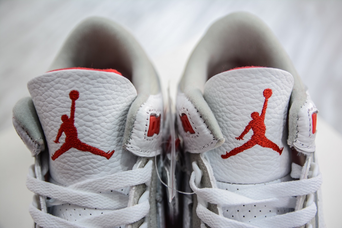 300 Air Jordan 3 Retro 白红换勾 最高工艺复刻  CJ0939-100