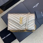 Yves Saint Laurent Crossbody & Shoulder Bags Gold Hardware Cowhide Envelope