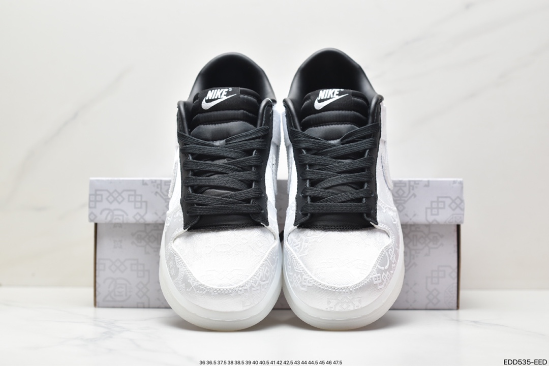 350 纯原CLOT × Nike SB Dunk Low 联名 白丝绸FN0315-110