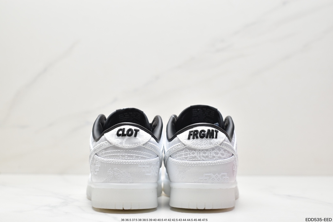 350 纯原CLOT × Nike SB Dunk Low 联名 白丝绸FN0315-110