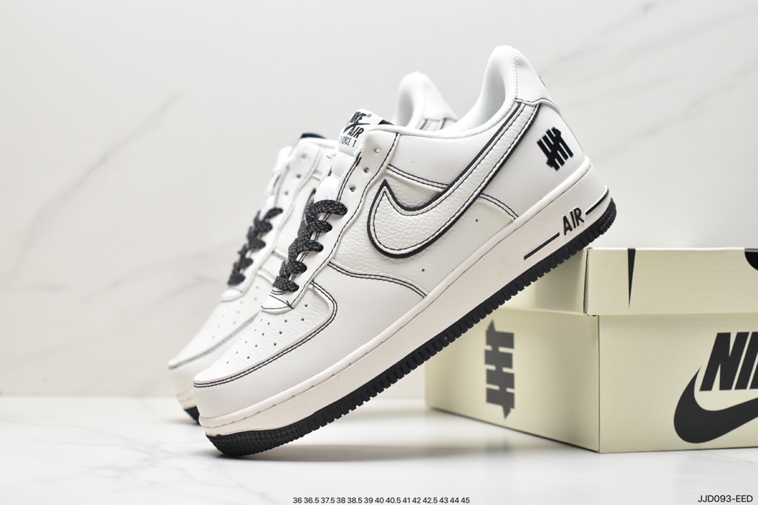 130 定制联名美潮鼻祖品牌UNDEFEATED x Nike Air Force 1′07”Beige/Black 3M”空军一号HL5263