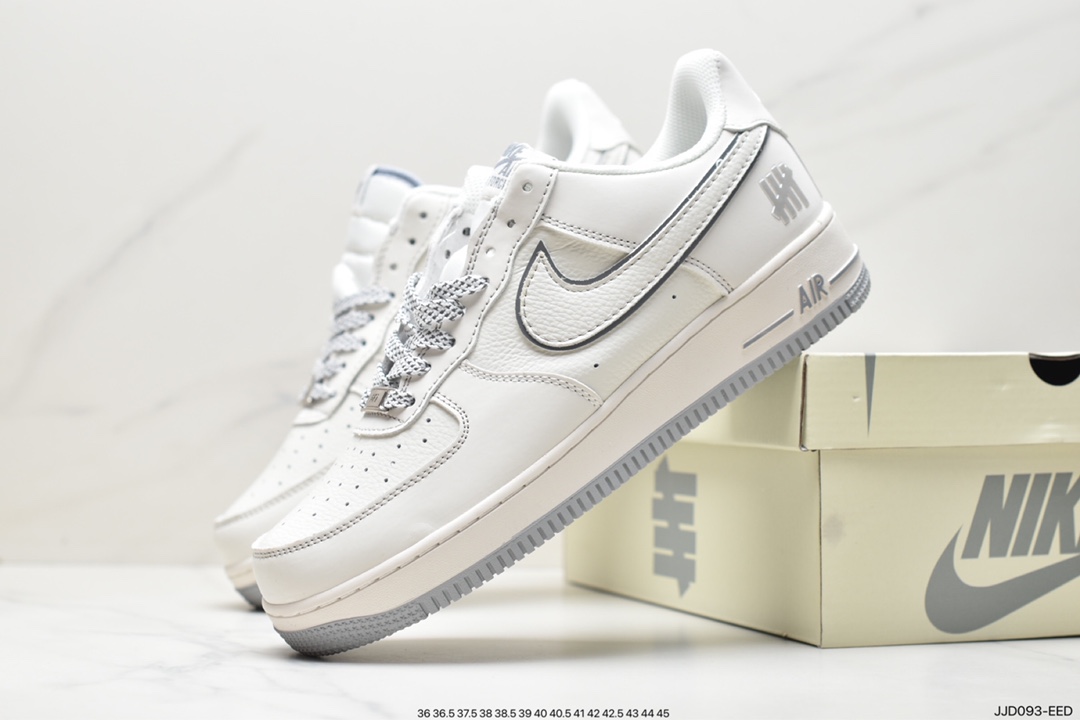 130 定制联名美潮鼻祖品牌UNDEFEATED x Nike Air Force 1′07”Beige/Black 3M”空军一号HL5263