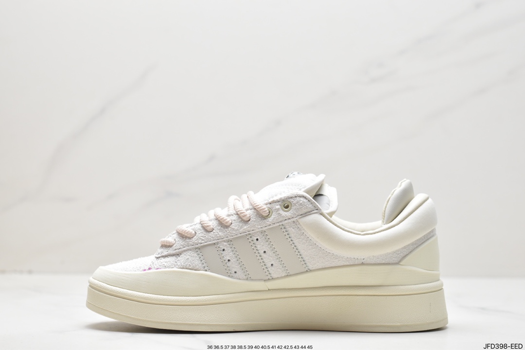 Original box Bad Bunny x adidas originals Campus Bad Bunny white casual sports sneakers FZ5823