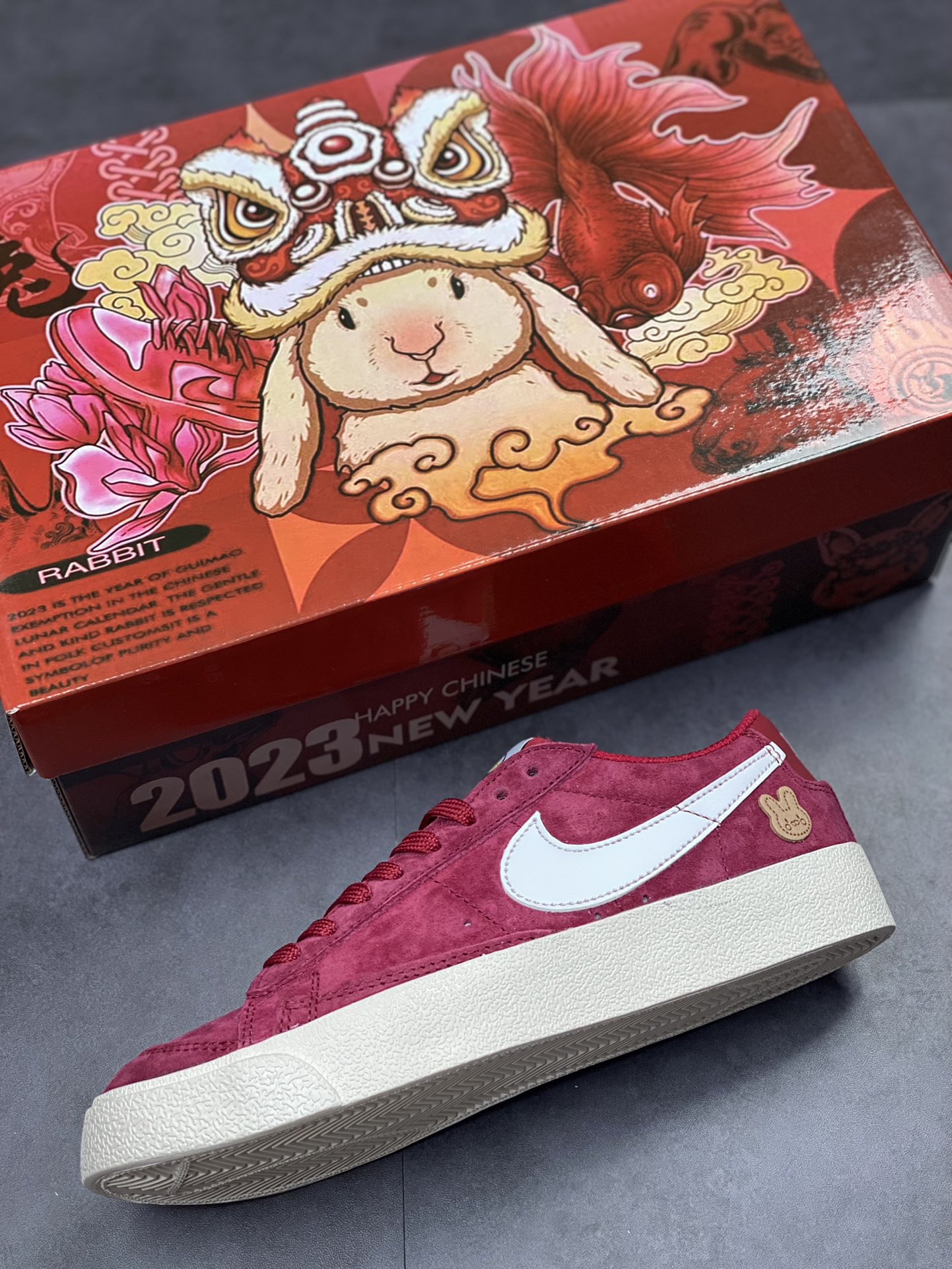 160 Nike Blazer Low 酒红兔年限定 经典百搭低帮开拓者休闲运动板鞋DX5461-002