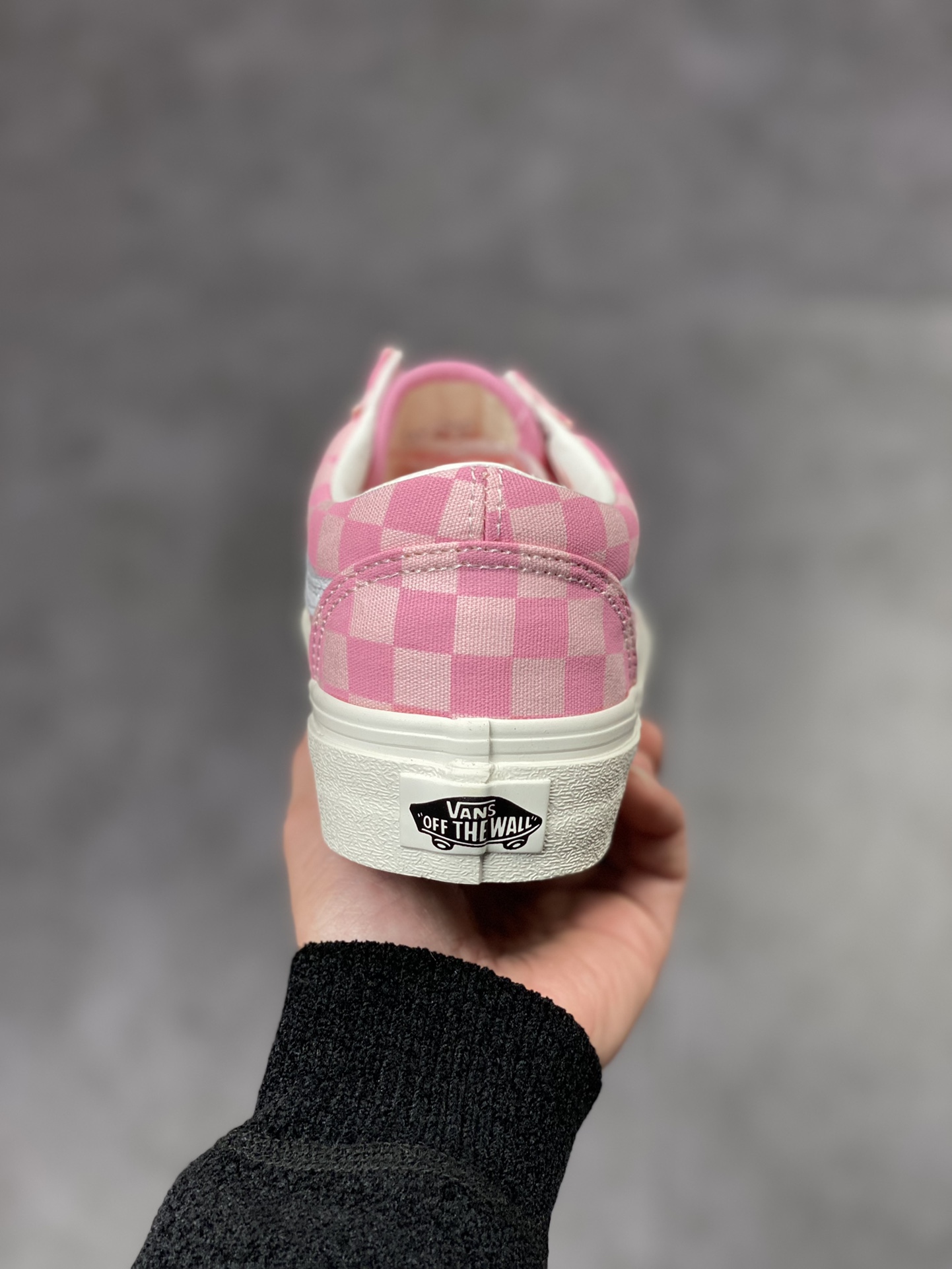 Vans Old Skool Vans official cherry blossom pink checkerboard sneakers canvas shoes VN0A7Q2JZY2