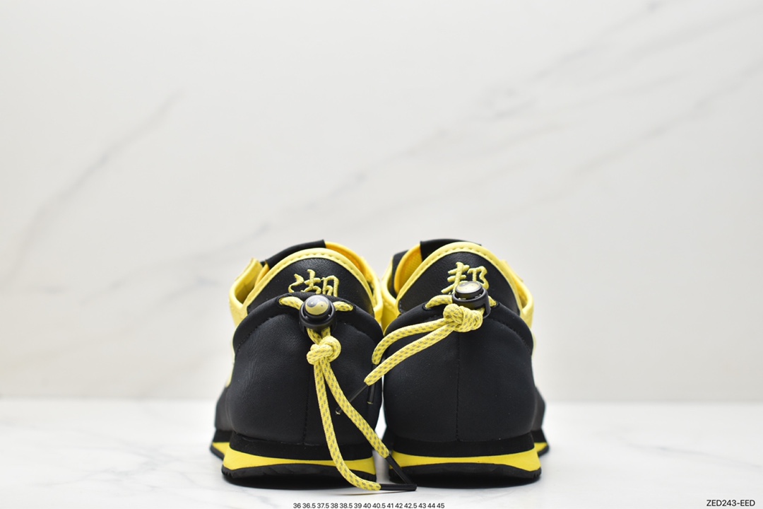 270 CLOT x Nike Cortez Clotez 3 IN 1 SP”Bruce Lee”阿甘三合一改良系列低帮复古经典休闲运动慢跑鞋“李小龙黑黄”DZ3239-001