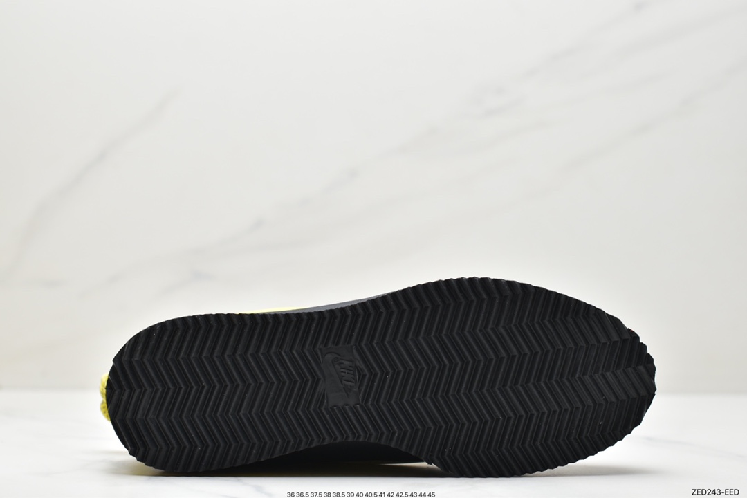 270 CLOT x Nike Cortez Clotez 3 IN 1 SP”Bruce Lee”阿甘三合一改良系列低帮复古经典休闲运动慢跑鞋“李小龙黑黄”DZ3239-001