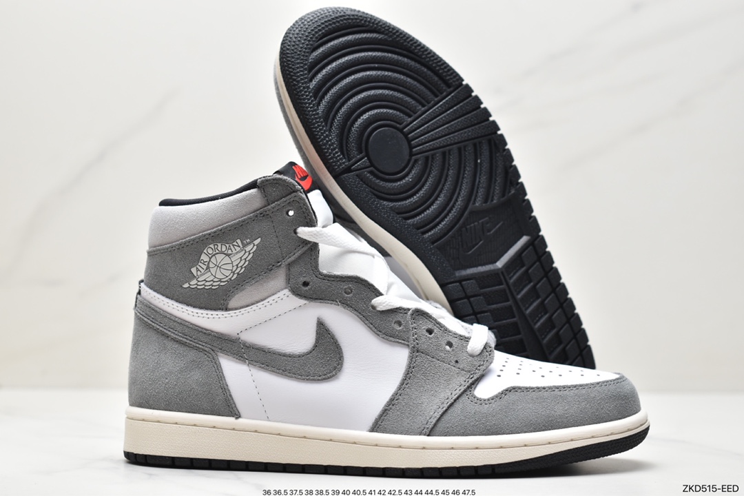 270 Air Jordan 1 High ” Washed Black ” 灰黑 AJ1乔1高帮文化篮球鞋 DZ5485-051