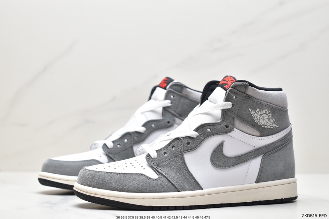 270 Air Jordan 1 High ” Washed Black ” 灰黑 AJ1乔1高帮文化篮球鞋 DZ5485-051