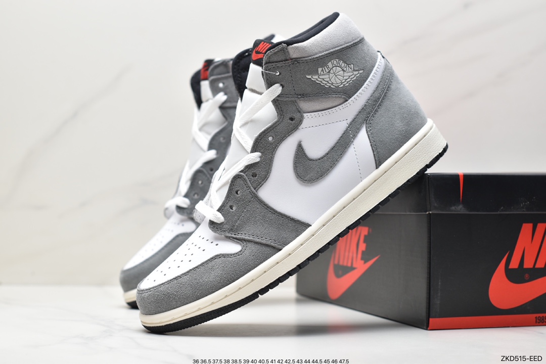 270 Air Jordan 1 High ” Washed Black ” 灰黑 AJ1乔1高帮文化篮球鞋 DZ5485-051