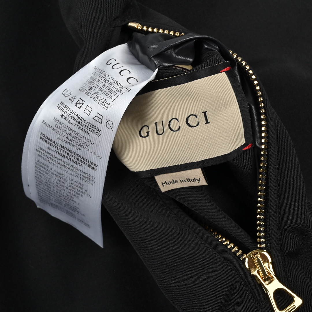 360 GUCCI/古驰 22FW棕色满印LOGO双面夹克外套