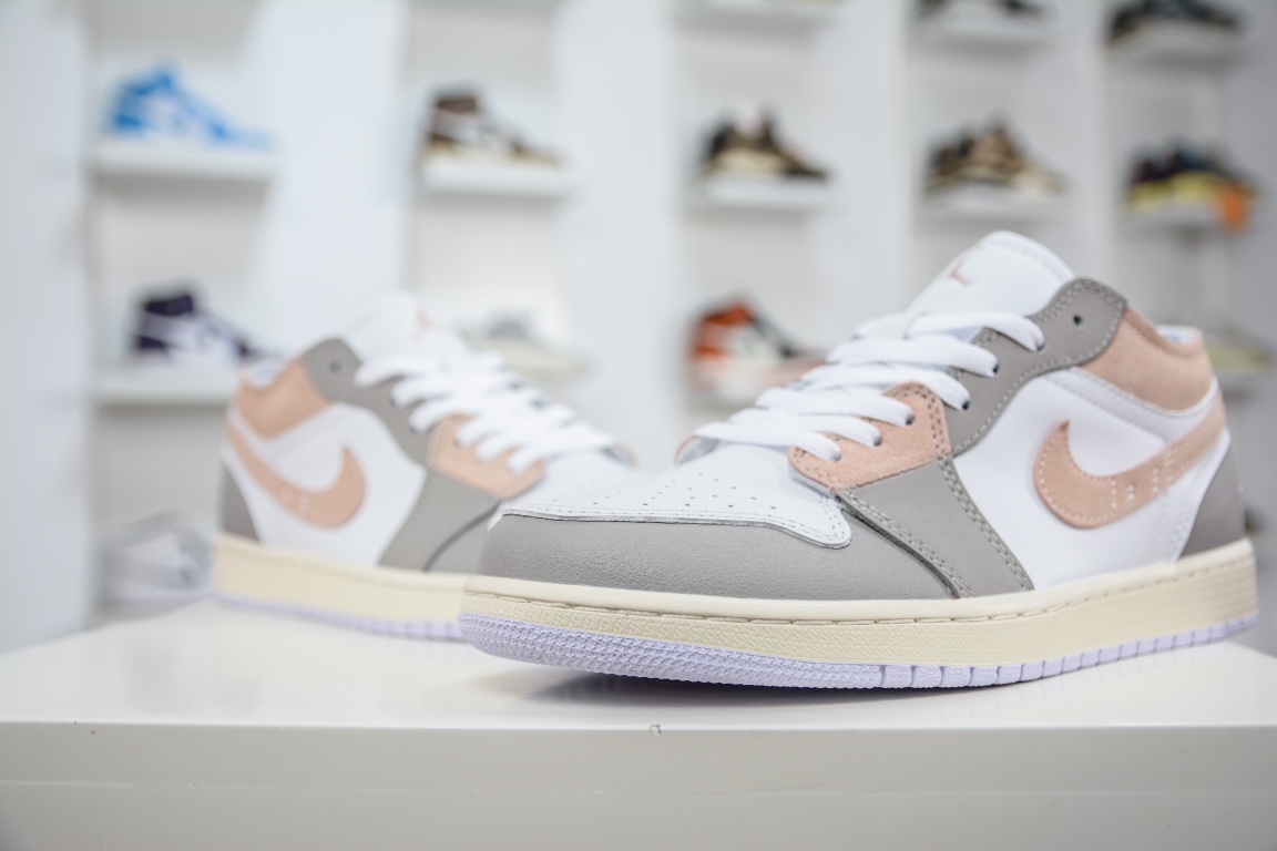 200 原装Air Jordan AJ1 Low 低帮 解构灰粉 DN1635-002