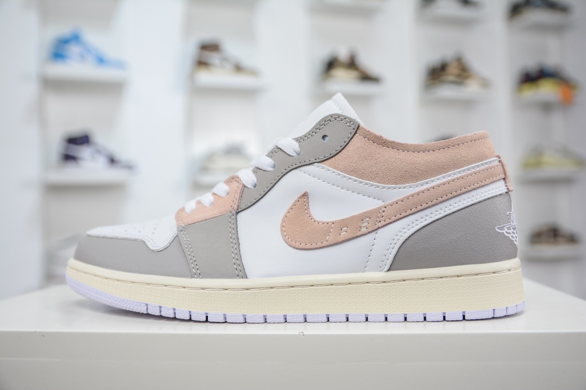 200 原装Air Jordan AJ1 Low 低帮 解构灰粉 DN1635-002