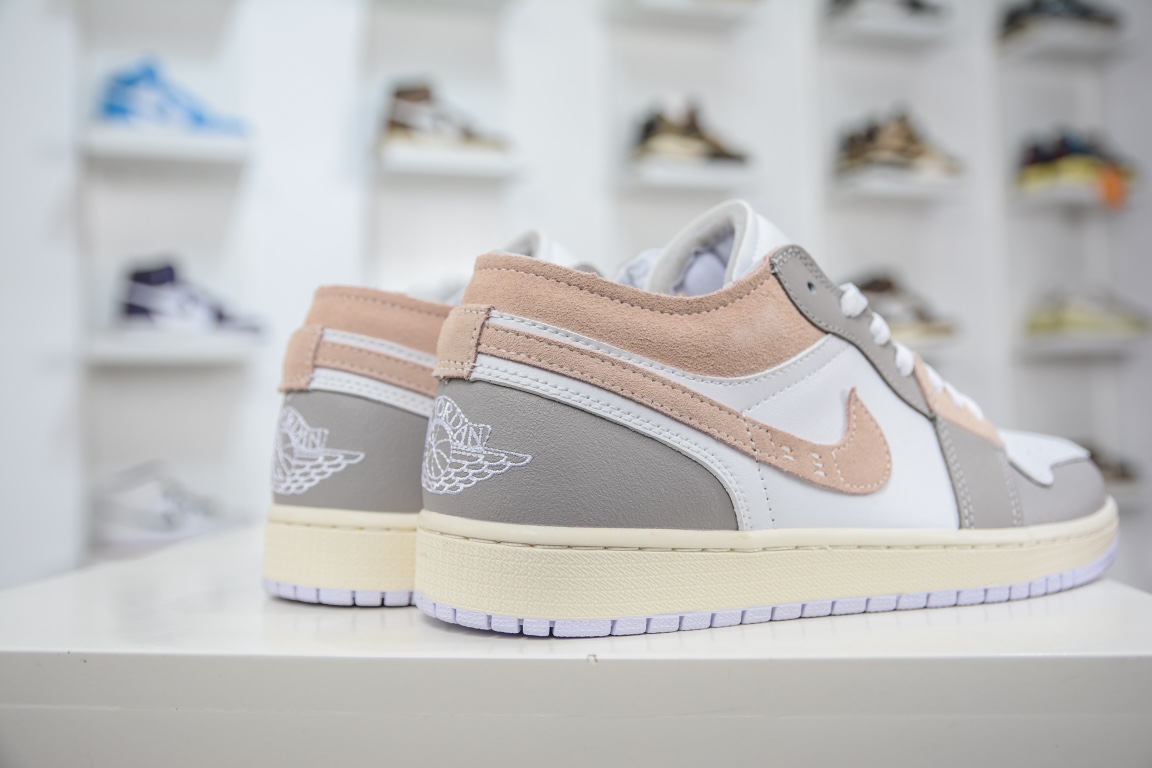 200 原装Air Jordan AJ1 Low 低帮 解构灰粉 DN1635-002
