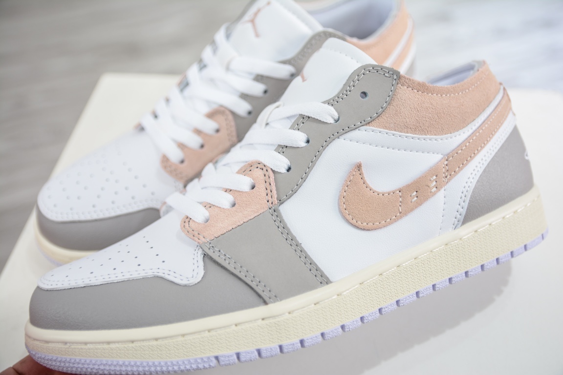 200 原装Air Jordan AJ1 Low 低帮 解构灰粉 DN1635-002