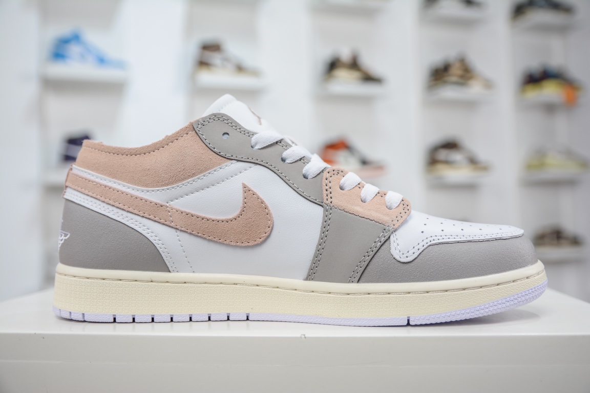 200 原装Air Jordan AJ1 Low 低帮 解构灰粉 DN1635-002