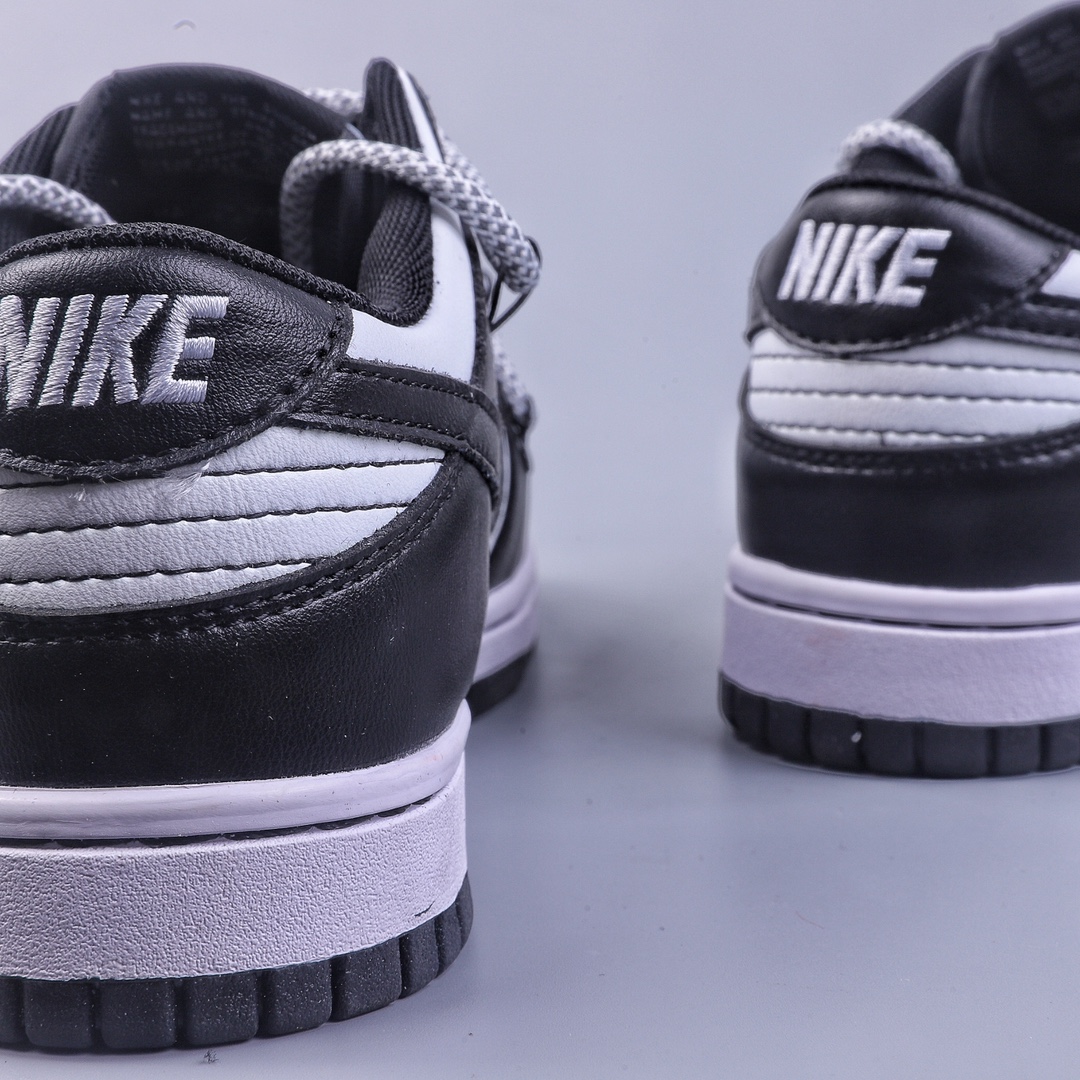 200 Nike Dunk Low 黑白小熊猫 情人节 定制版解构绑带休闲板鞋 DD1503-106