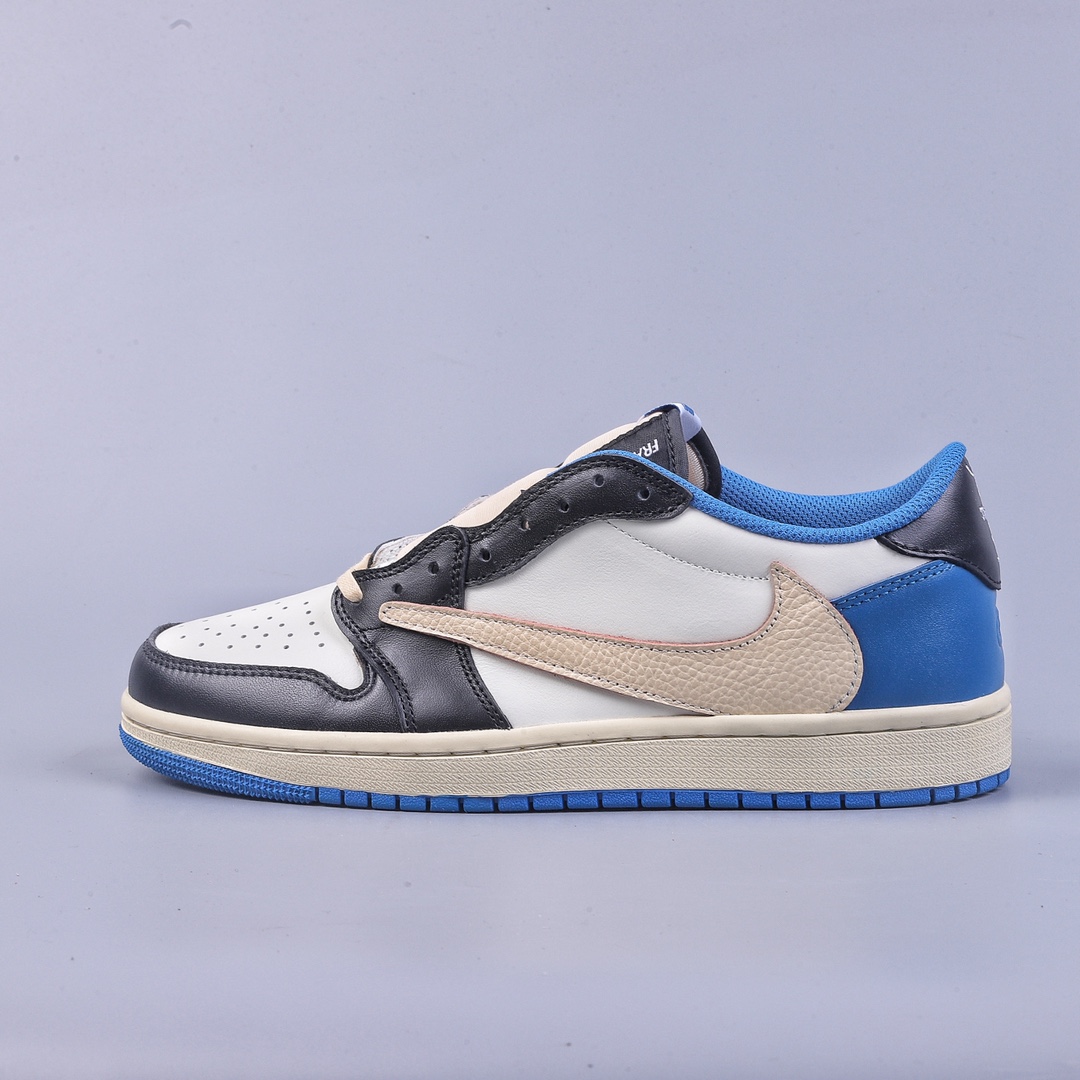 260 LL版Travis Scott x Fragment x Air Jordan AJ1 Low OG SP 三方联名闪电倒钩低帮 DM7866-140