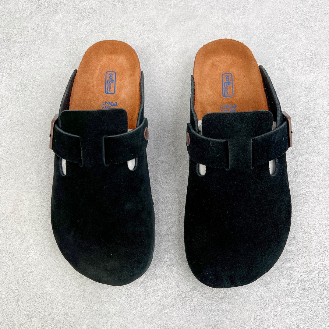 图片[2]-零售💰250 ＃DC Birkenstock Boston VL 勃肯软木底包头拖鞋 天鹅绒般的绒面革赋子休闲的经典外观 四季皆宜 柔软的鞋床采用额外的泡沫缓冲层 提供额外的舒适感和全天支撑 全网独家首发 源于德国的严谨工艺  牛巴戎面 中层松木 EVA 三层组合大底 优质牛皮面料五金扣 出口订单 尺码：35-44 编码：by2936050-运动鞋