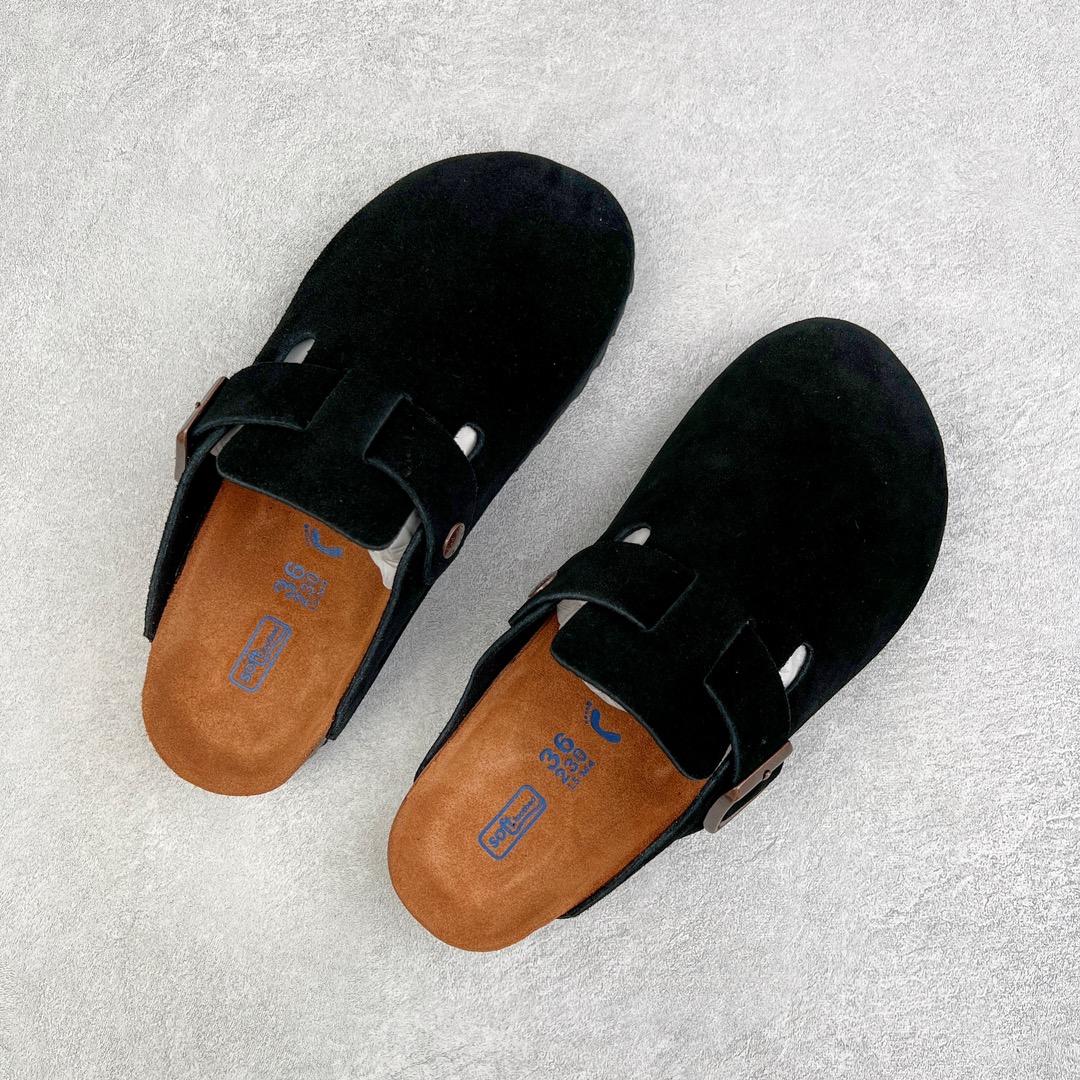 图片[3]-零售💰250 ＃DC Birkenstock Boston VL 勃肯软木底包头拖鞋 天鹅绒般的绒面革赋子休闲的经典外观 四季皆宜 柔软的鞋床采用额外的泡沫缓冲层 提供额外的舒适感和全天支撑 全网独家首发 源于德国的严谨工艺  牛巴戎面 中层松木 EVA 三层组合大底 优质牛皮面料五金扣 出口订单 尺码：35-44 编码：by2936050-运动鞋